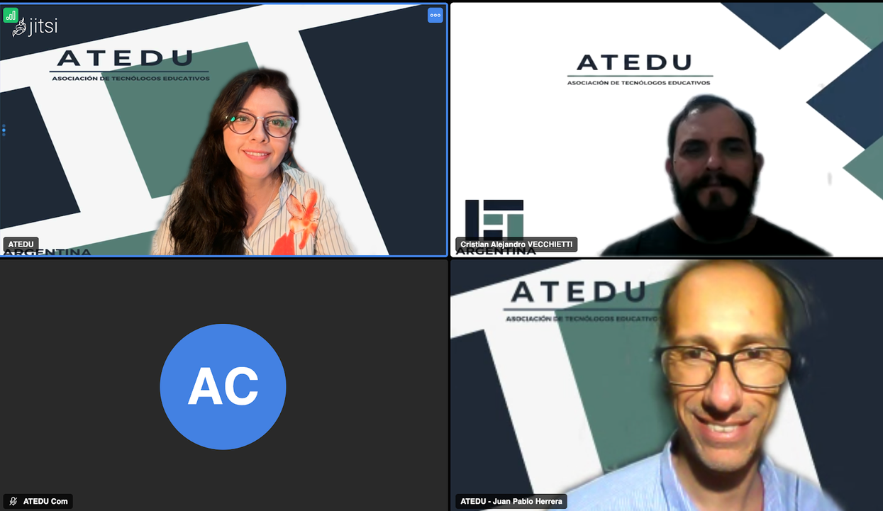 Fotografía de un webinar de ATEDU con Tecnólogos educativos